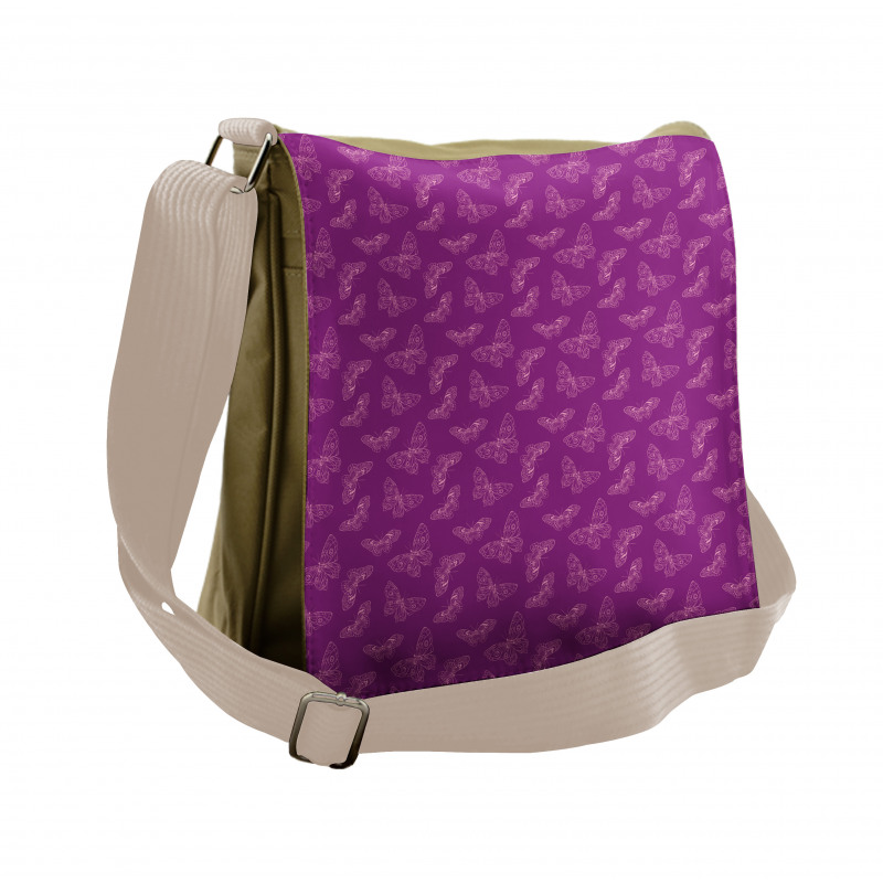 Butterfly Drawings Messenger Bag