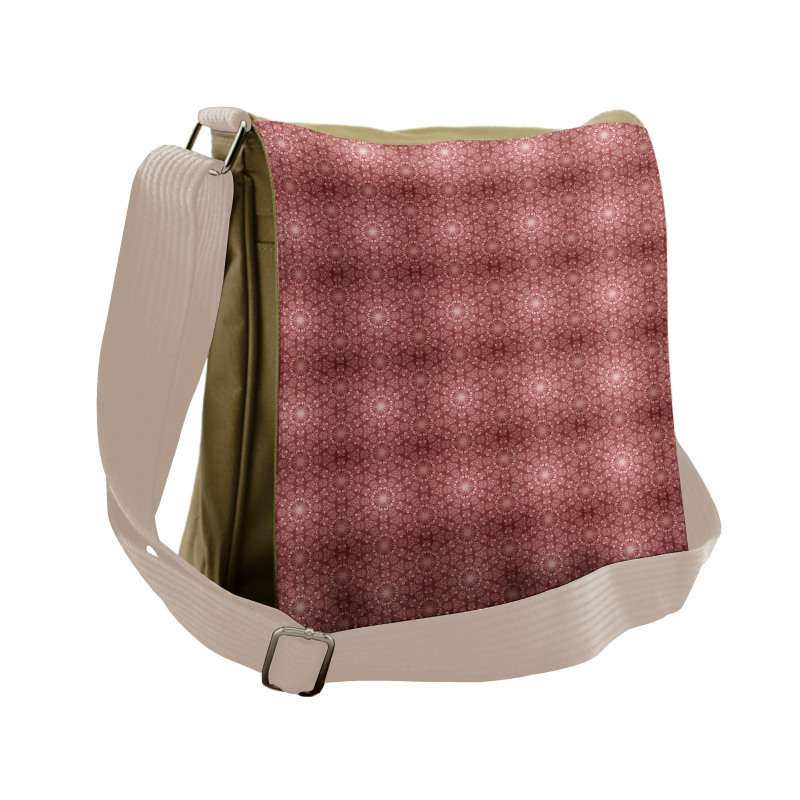 Warm Toned Vintage Pattern Messenger Bag