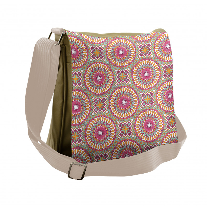 South Eastern Floral Art Messenger Bag