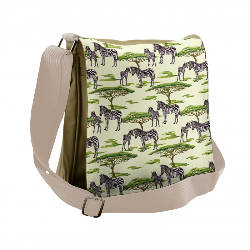 Wildlife Animals in a Forest Messenger Bag