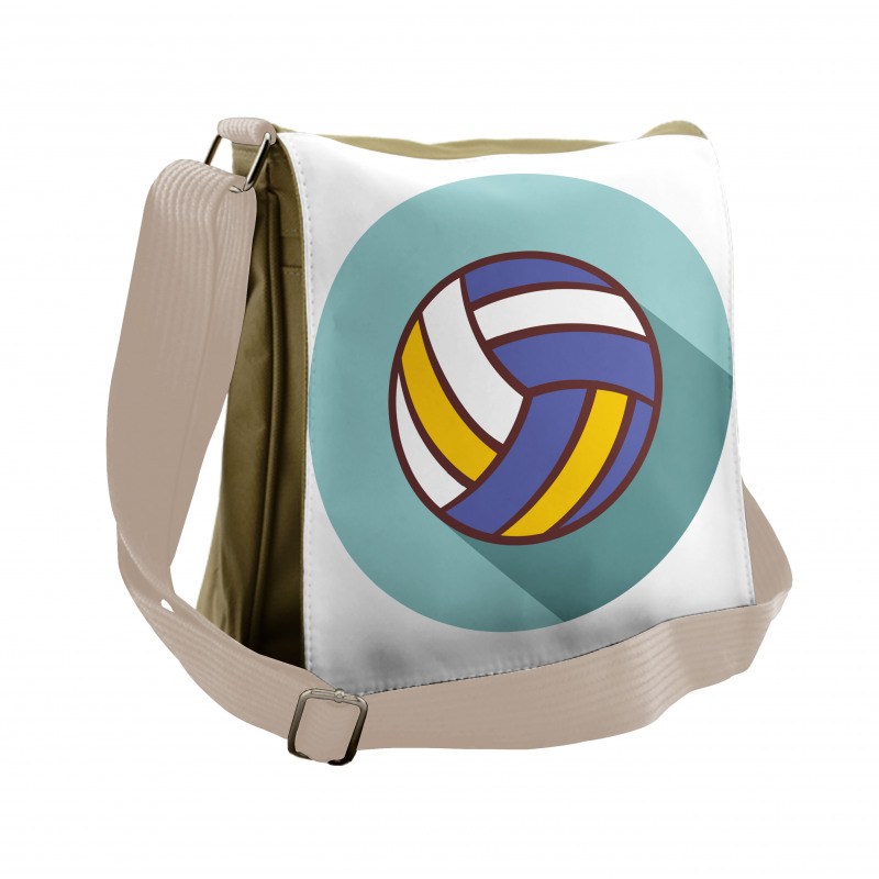 Round Graphic Logo Style Messenger Bag