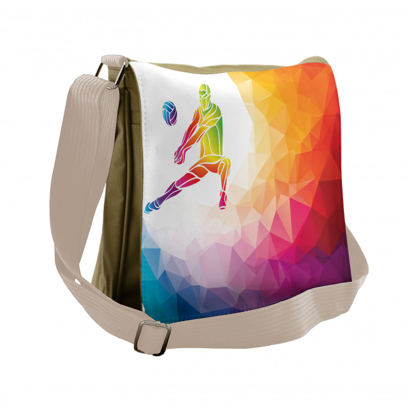 Polygonal Geometric Man Messenger Bag