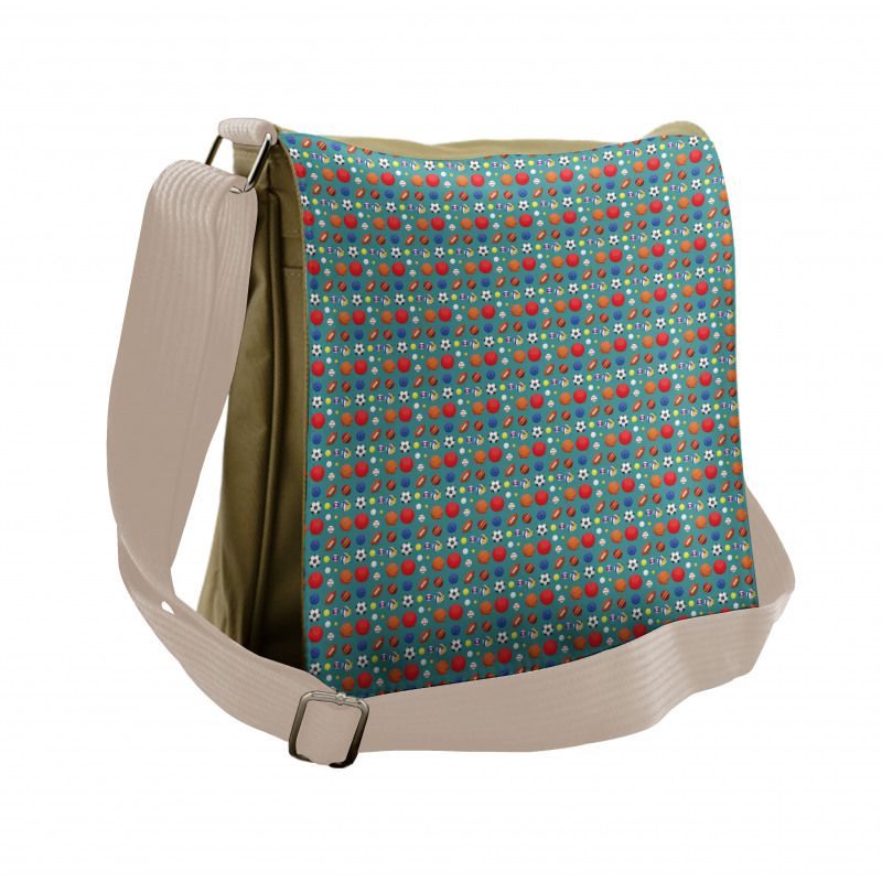 Colorful Various Balls Design Messenger Bag