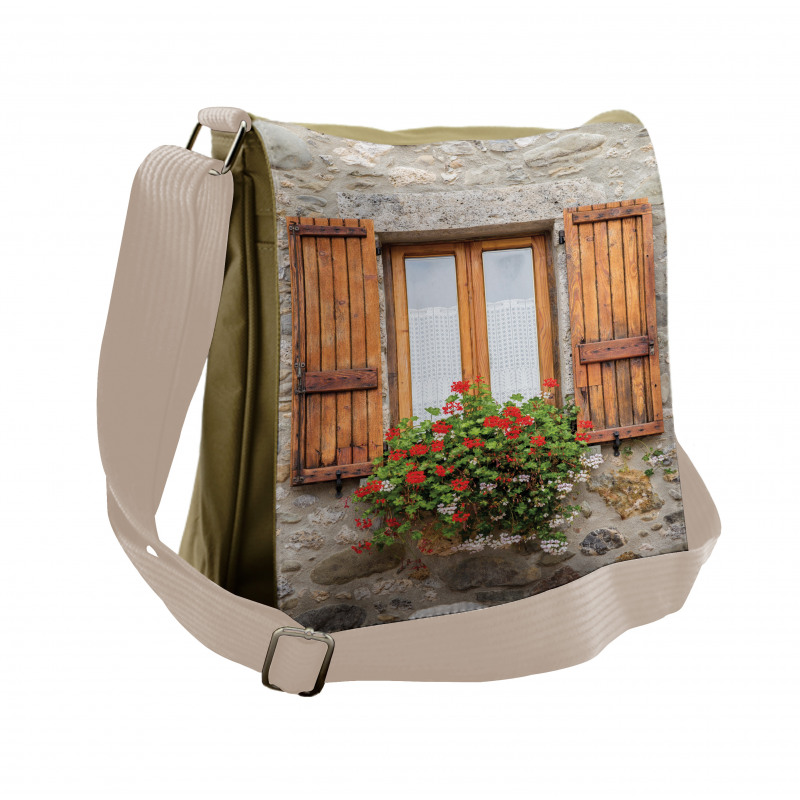 Stone House with Window Messenger Bag