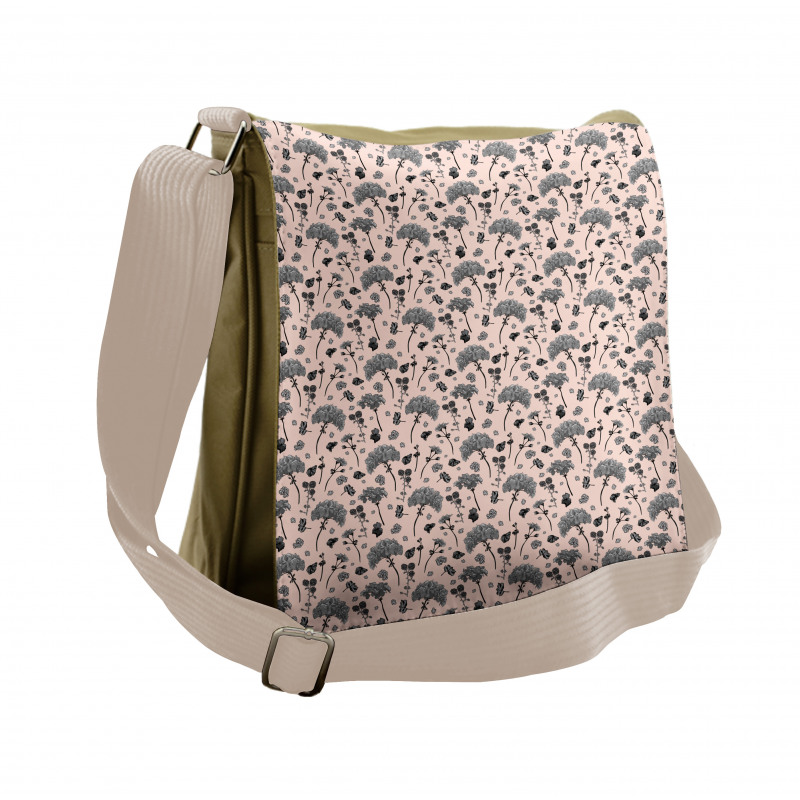 Blackberries and Flowers Messenger Bag