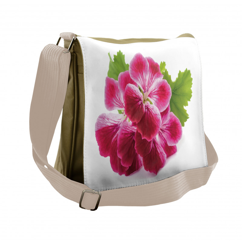 Single Flower Close Up Messenger Bag