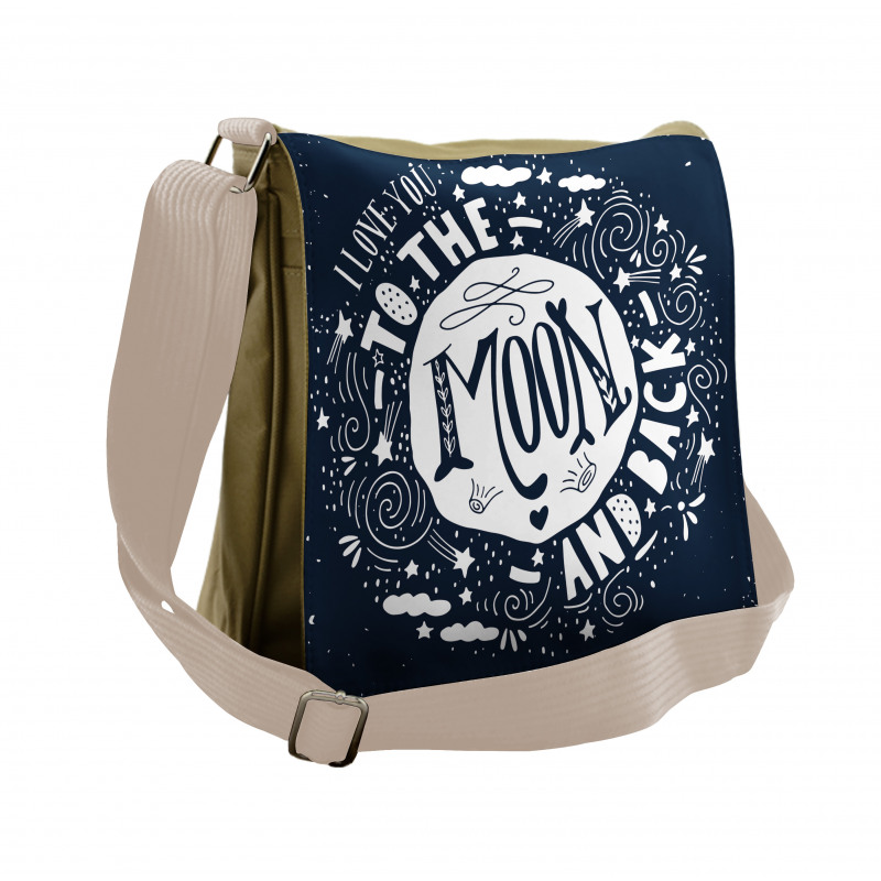 Celestial Bodies Clouds Art Messenger Bag