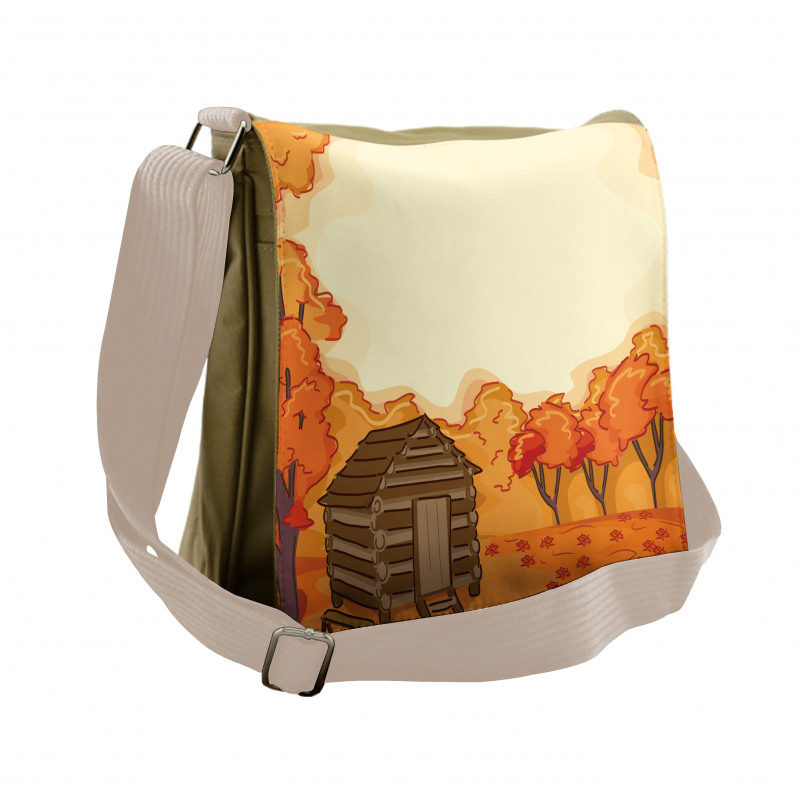 Lodge and Maple Trees Messenger Bag