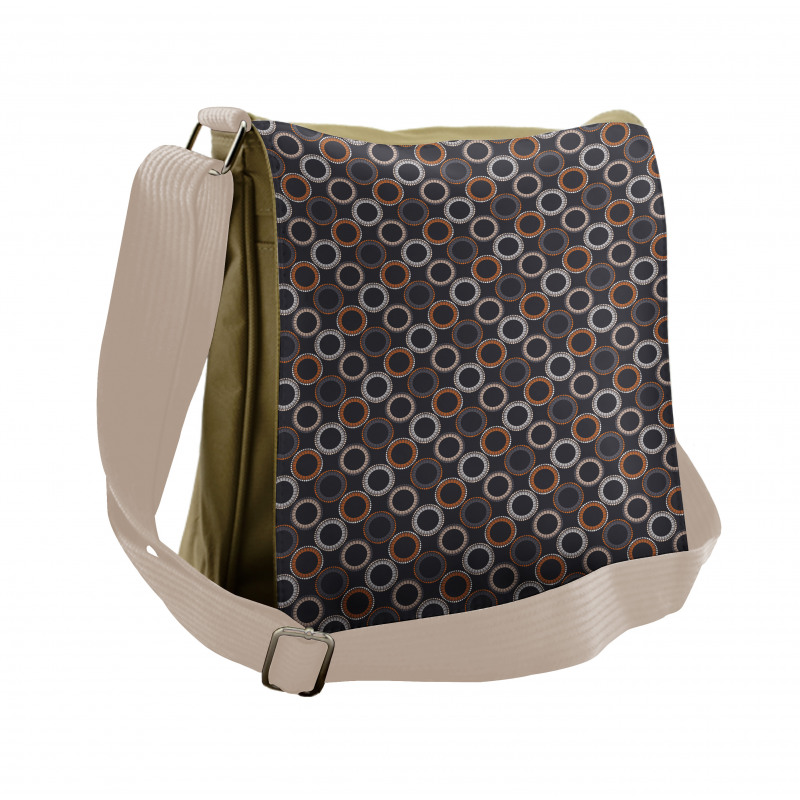 Ethnic Circle Dot Messenger Bag