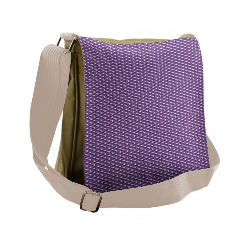 Diagonal Violet Messenger Bag