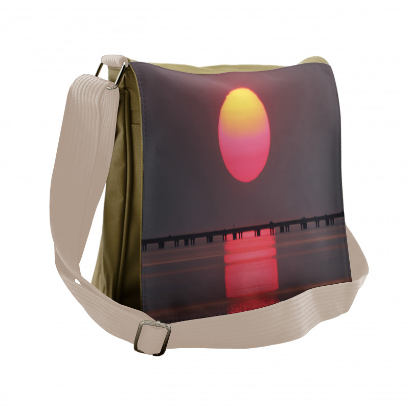 Simple Sunset Scenery Messenger Bag