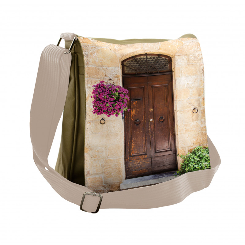 Rusty Wood Door Italian Messenger Bag