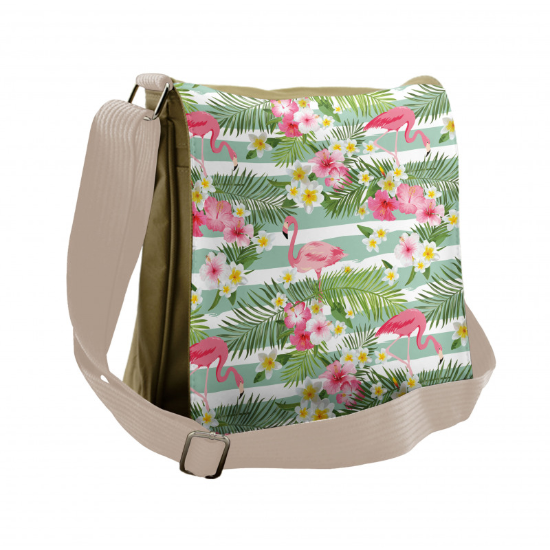 Exotic Hawaiian Leaf Messenger Bag