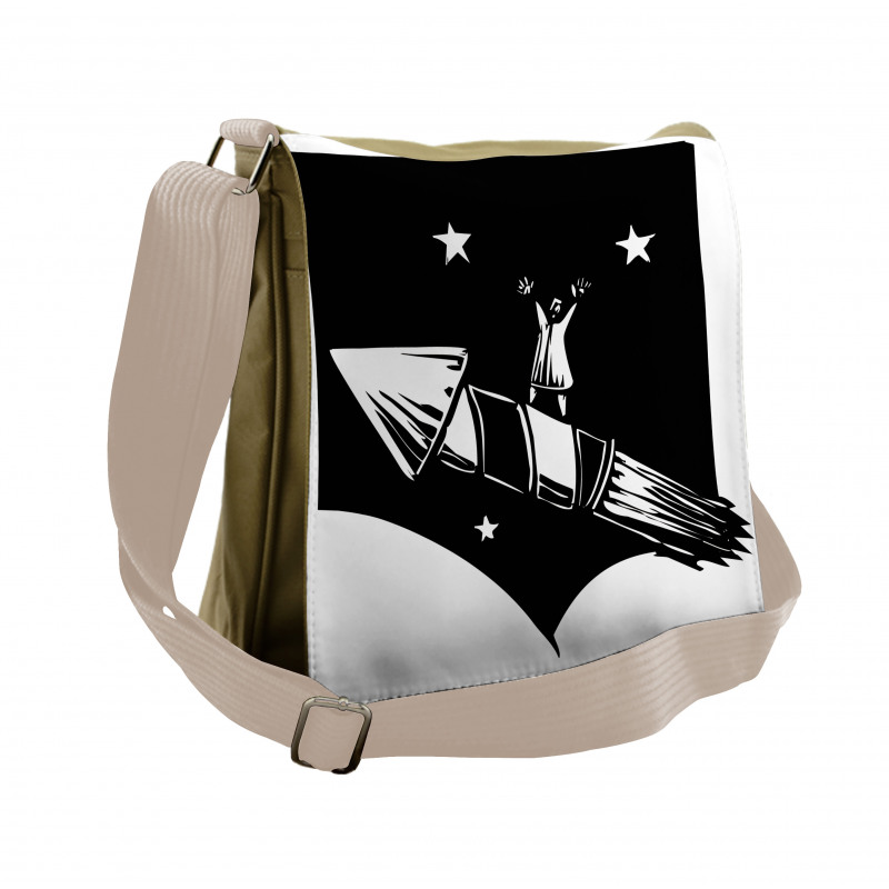 Fireworks Ride Stars Sky Messenger Bag