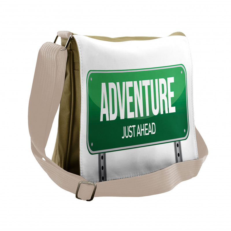 Signboard Travel Highway Messenger Bag