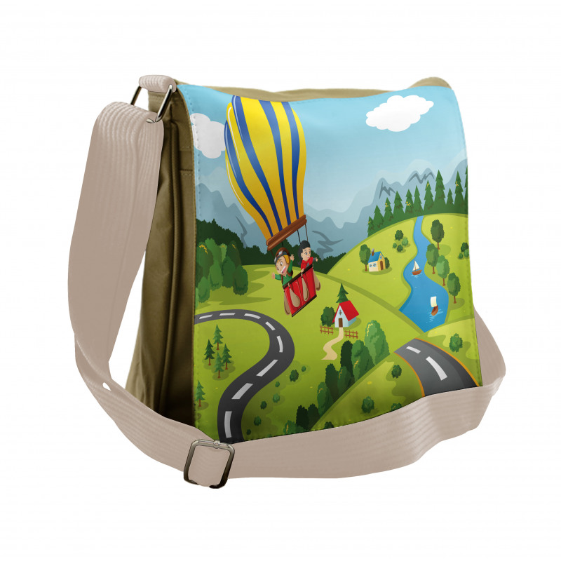 Cartoon Style Sky Messenger Bag