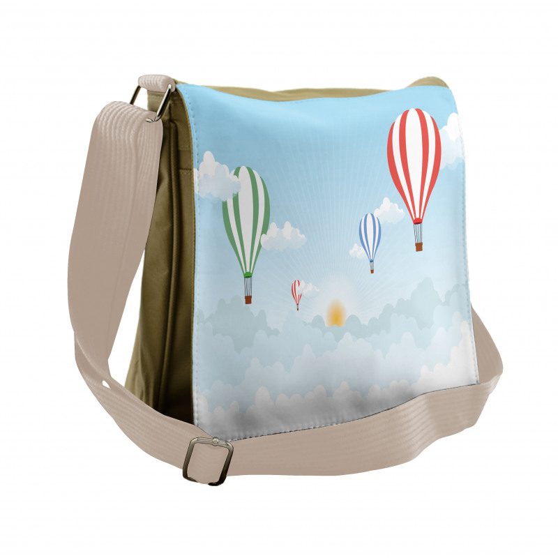 Over Cloud Vehicles Messenger Bag