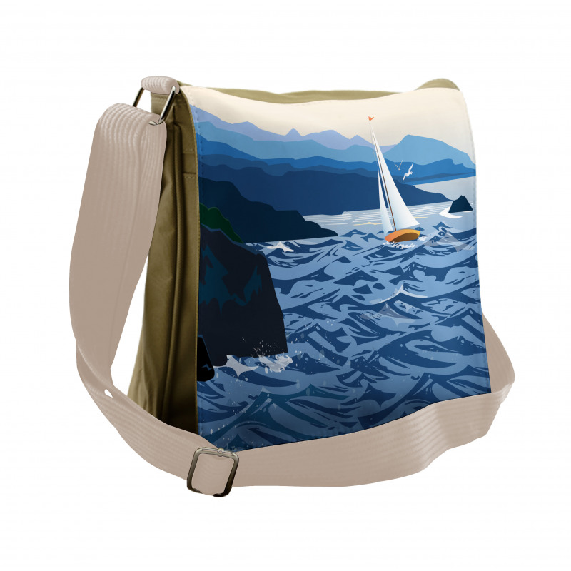 Sailboat on Water Outdoor Messenger Bag