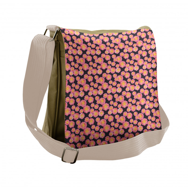 Romantic Blossoming Petals Messenger Bag