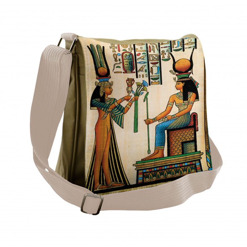 Old Egyptian Papyrus Messenger Bag