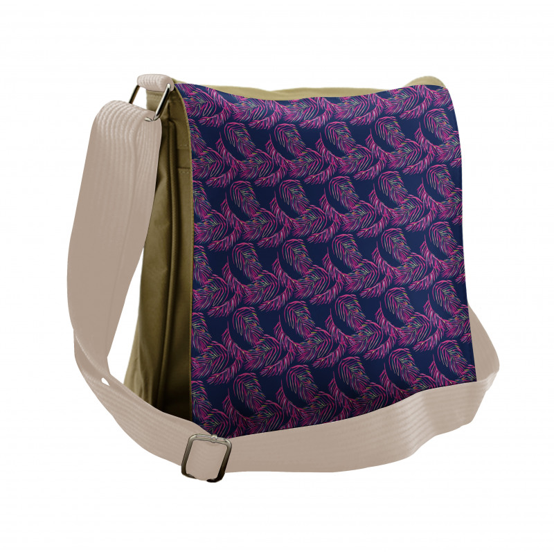 Abstract Rainforest Plants Messenger Bag