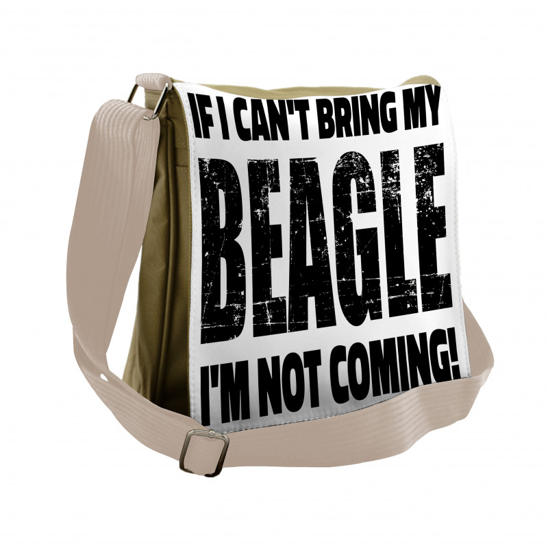 Grunge Style Lettering Art Messenger Bag