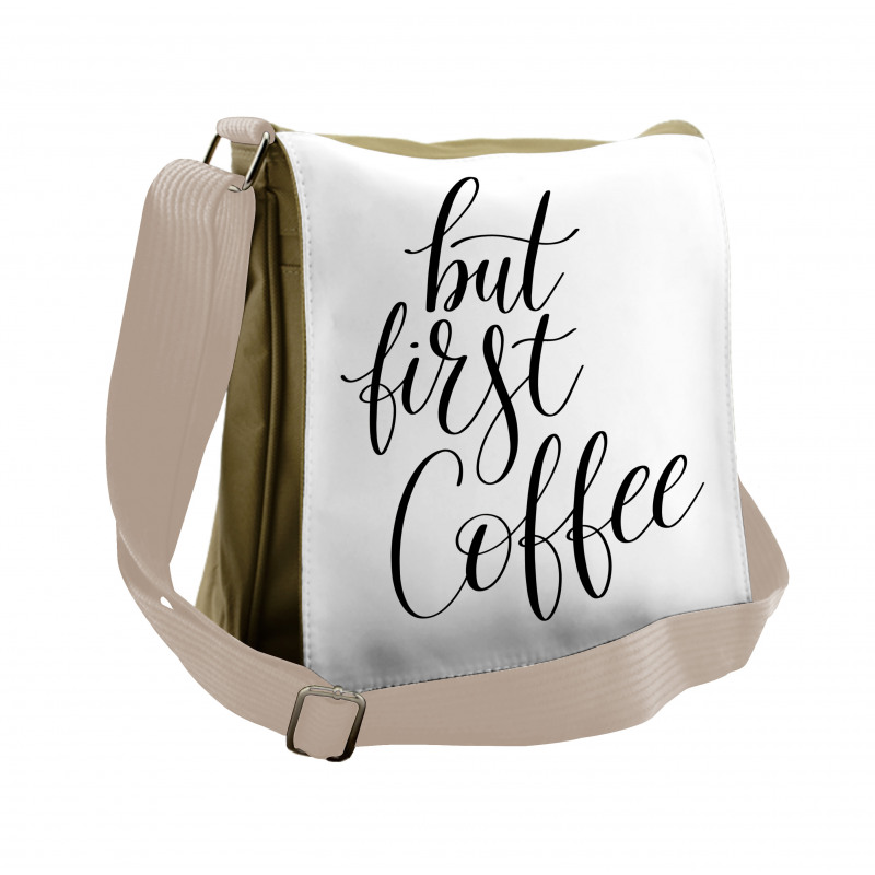 Morning Theme Text Messenger Bag