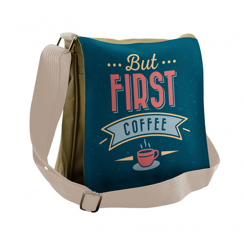 Grunge Lettering Messenger Bag