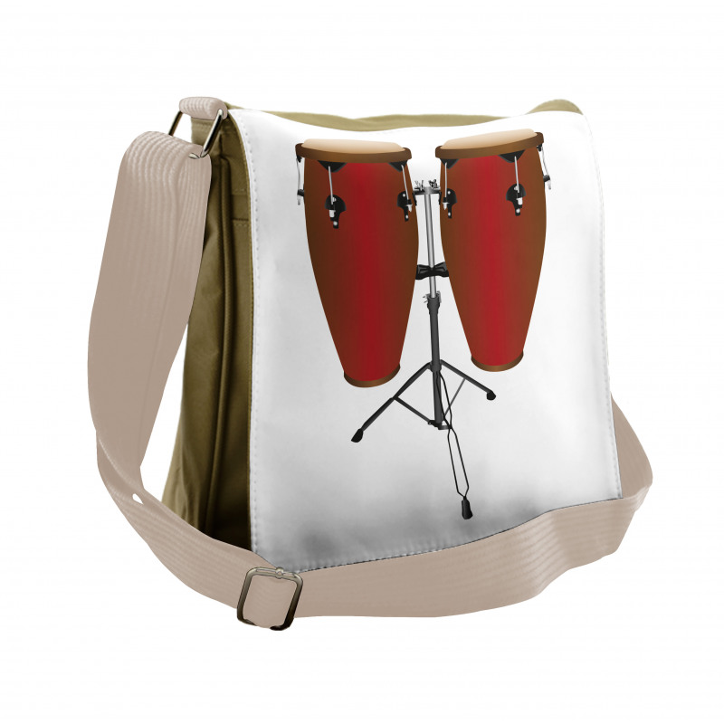 Pair of Cultural Conga Drums Messenger Bag