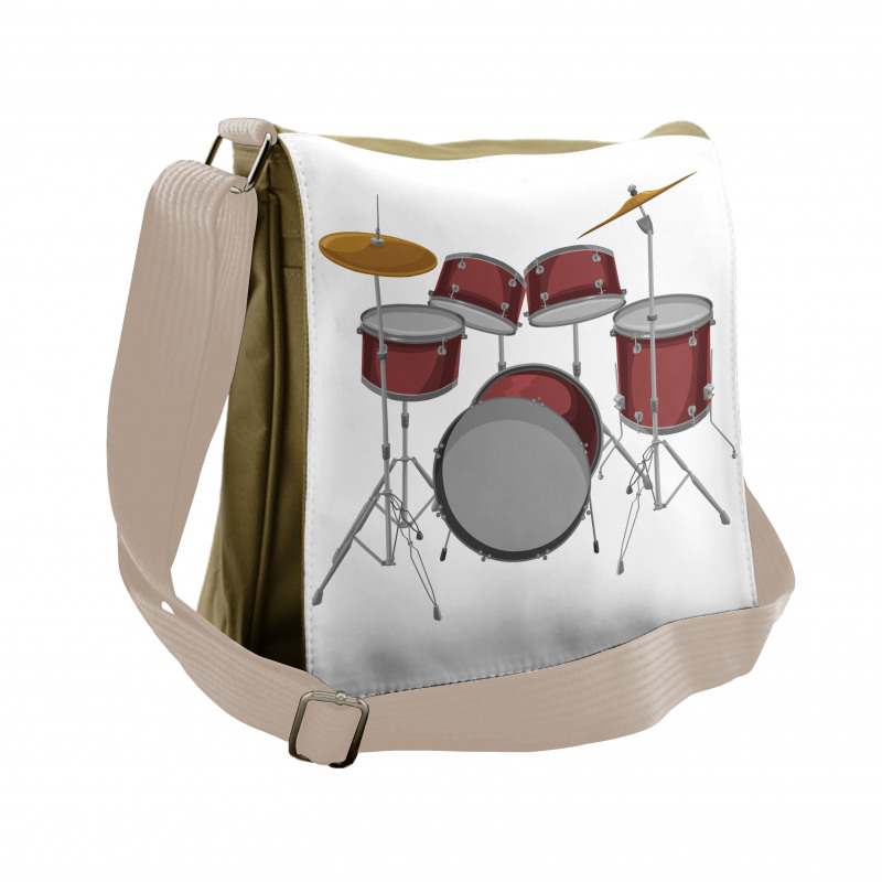 Picture of a Drum Kit Scene Messenger Bag