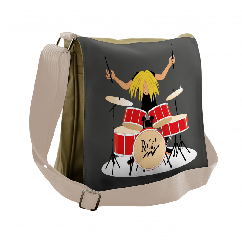 Rock and Roll Style Young Man Messenger Bag