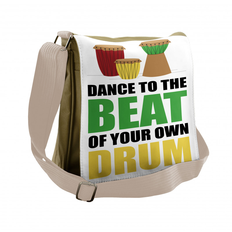 Dance to the Beat Lettering Messenger Bag