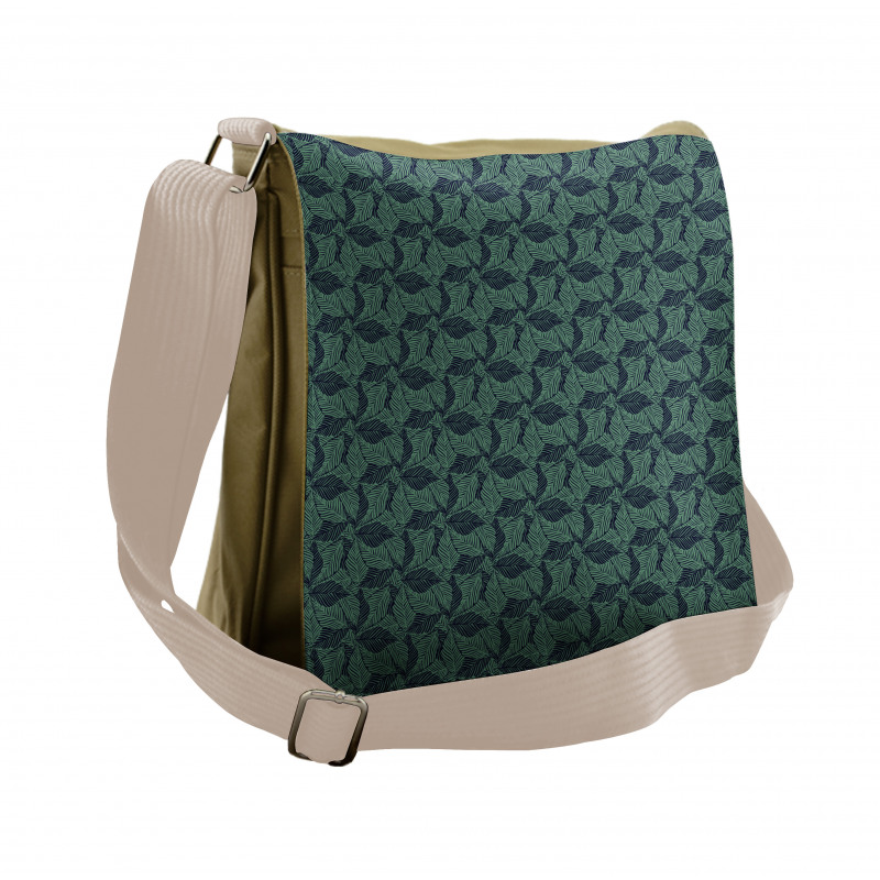 Island Plants Stripy Elements Messenger Bag