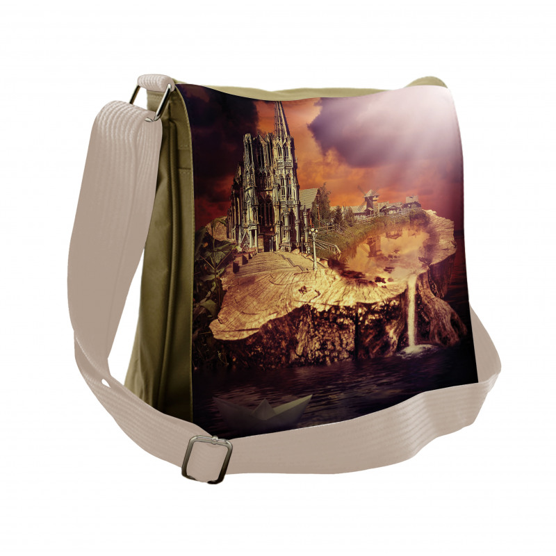 Fantasy Castle Village Messenger Bag