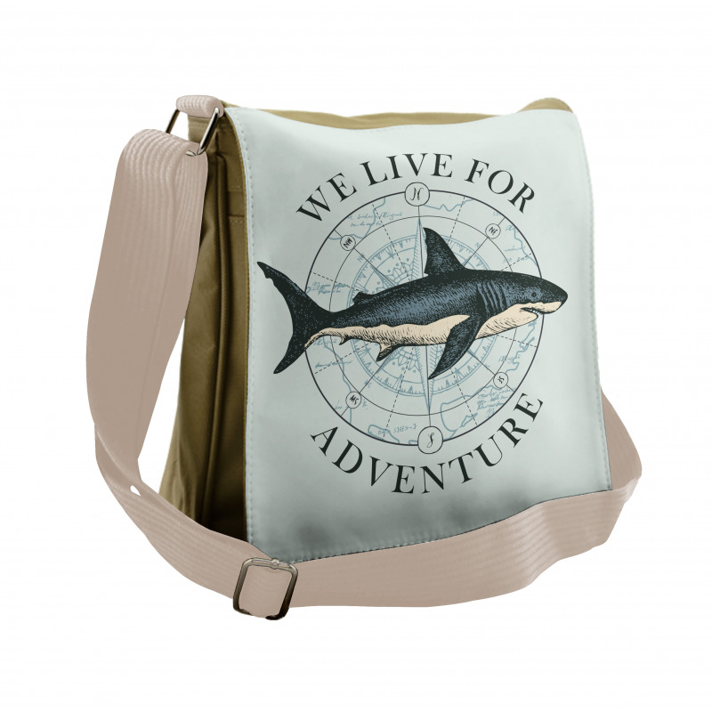 We Live for Adventure Messenger Bag