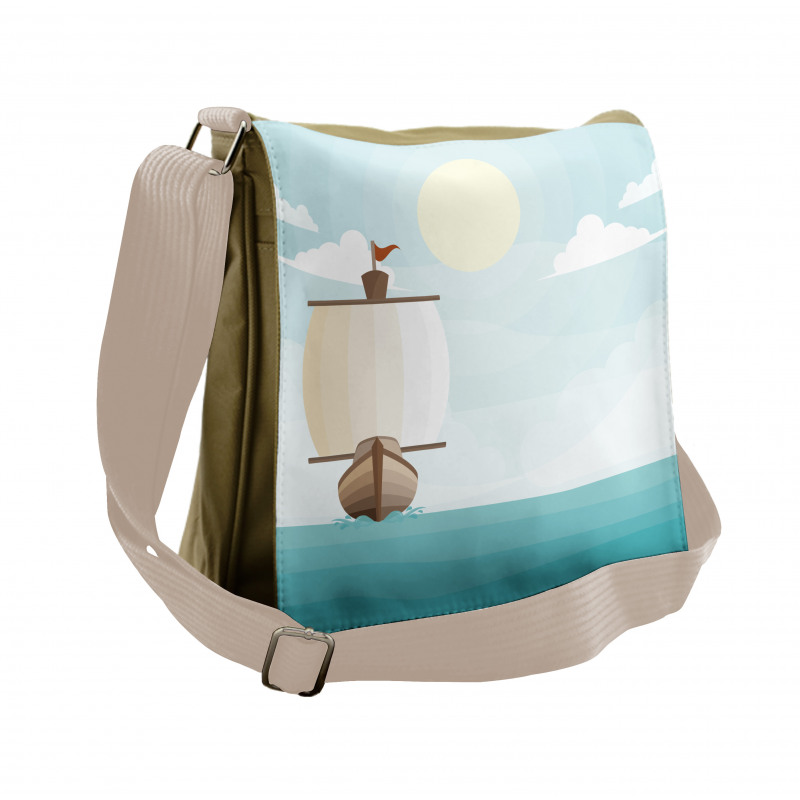 Sailboat in the Ocean Messenger Bag