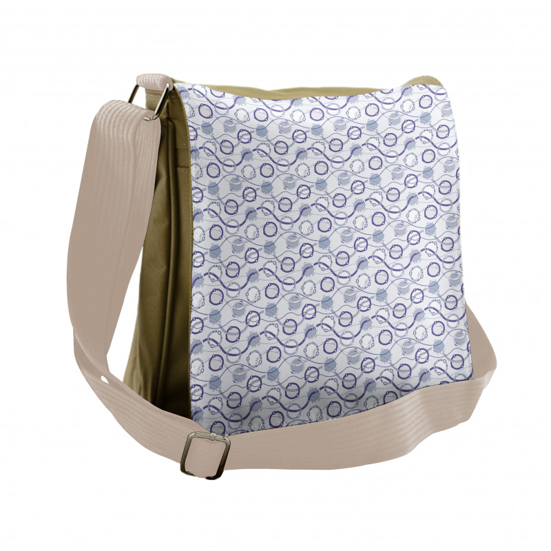 Polka Dots Buckle Messenger Bag