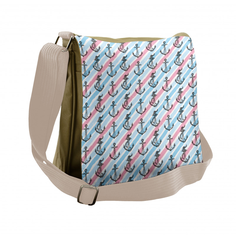 Abstract Ocean Anchor Rope Messenger Bag