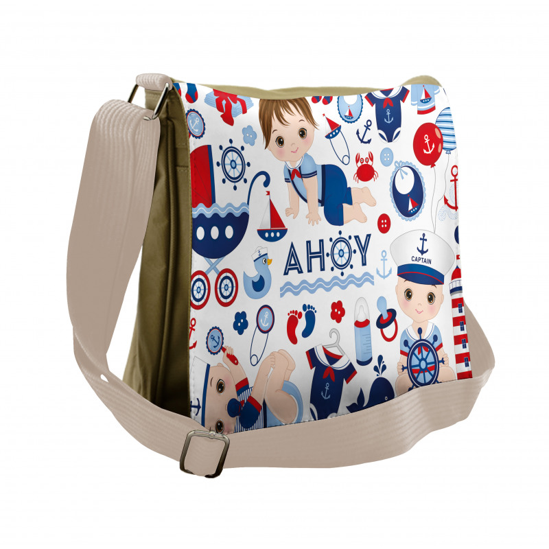 Sailor Babies Clothes Motif Messenger Bag