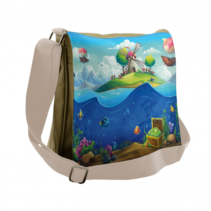 Undersea Treasure Messenger Bag