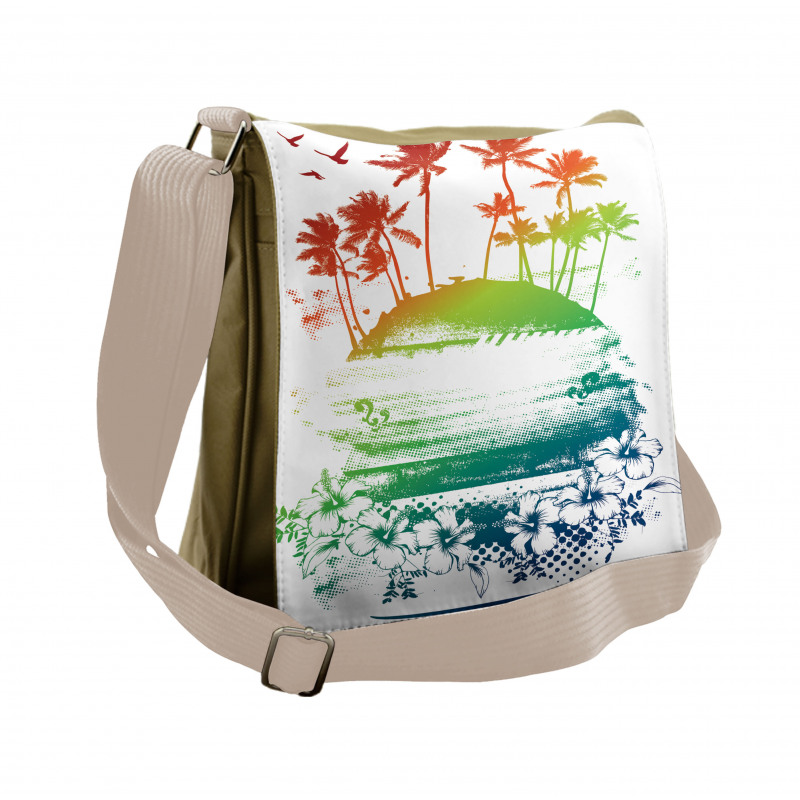 Grunge Summer Scenery Messenger Bag