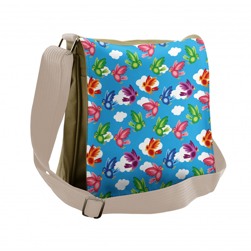 Flying Birds Clouds Spirit Messenger Bag