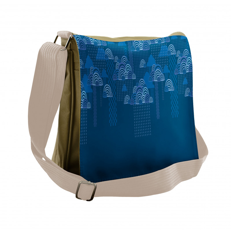 Abstract Clouds Dots Art Messenger Bag