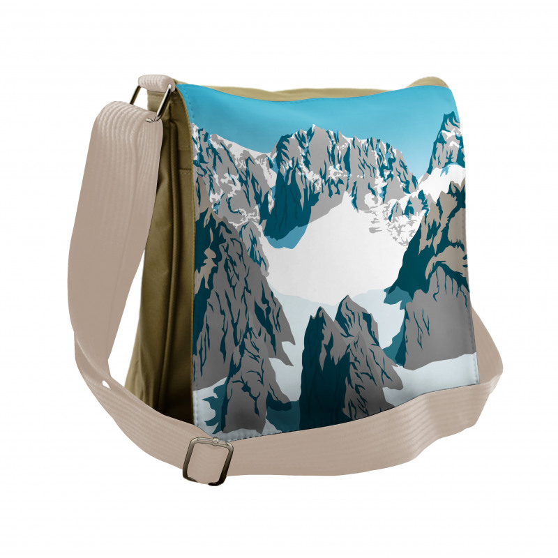 Winter Snow Covered Theme Messenger Bag