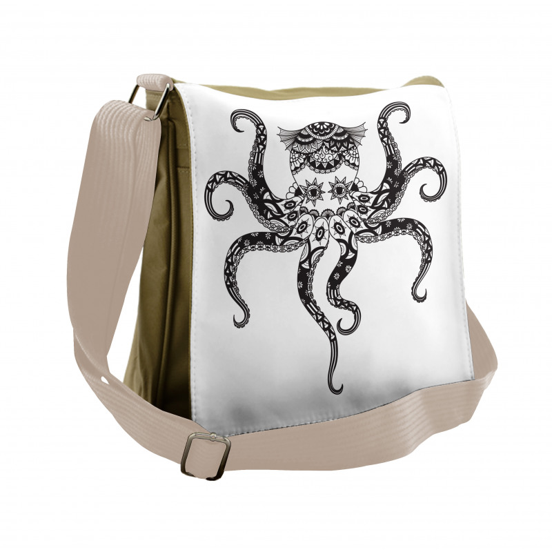 Sea Animal in Boho Style Messenger Bag