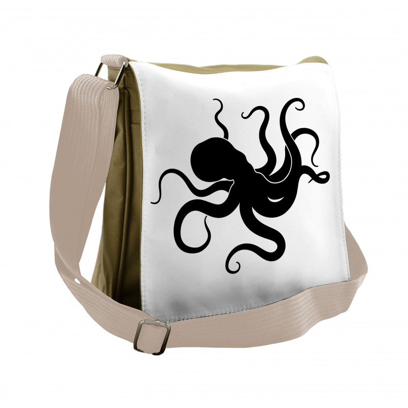 Giant Sea Animal Silhouette Messenger Bag