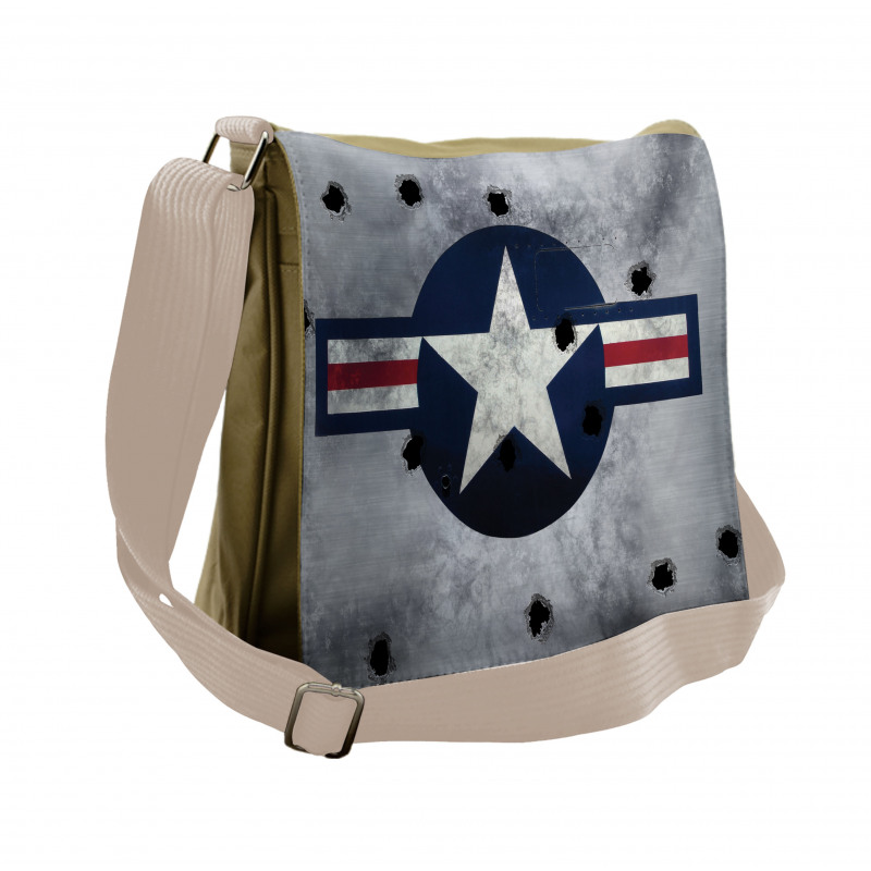 Star on Round Circle Messenger Bag