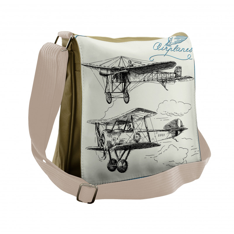 Aircraft Jets in Sky Messenger Bag