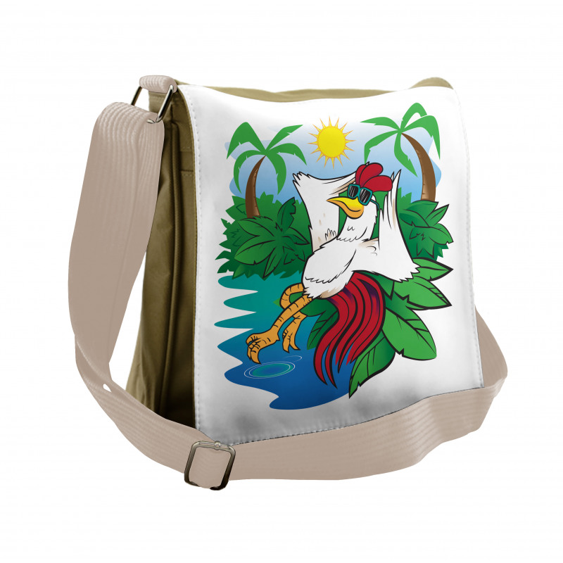 Rooster Exotic Paradise Messenger Bag