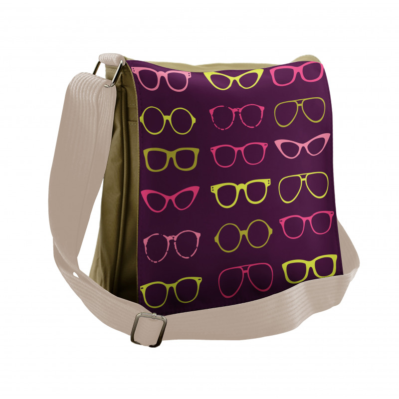 Retro Colorful Glasses Messenger Bag